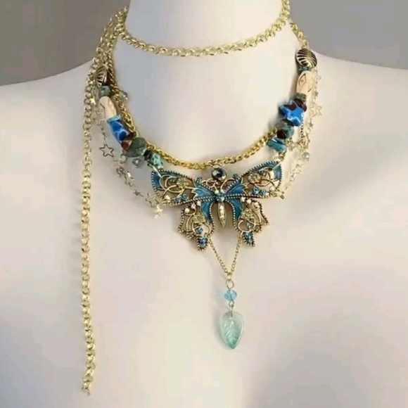 Boho Butterfly Chain Belt / Necklace | NWOT - Picture 8 of 10